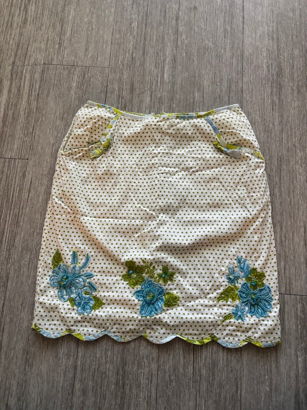 Vintage Dolce Apparel Floral Beaded Skirt